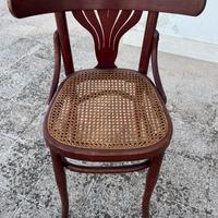 Set n. 4 sedie in legno e paglia di Vienna 1930-40
