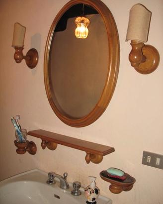 Set completo bagno in legno