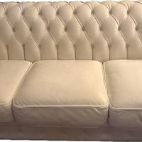 Divano 3 posti Chester in vera pelle