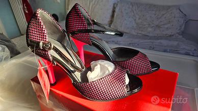 Scarpe da ballo Rosso Latino nuove 37