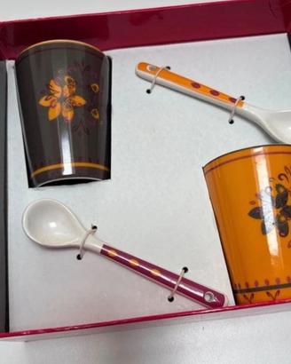 Set 6 tazzine e cucchiaini Fade