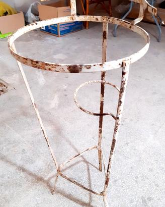 PORTAFIORI VASO IN FERRO BATTUTO ANTICO