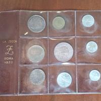 9 monete Italia Lire Zecca 1970