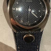 Orologio Guess, unisex cinturino Denim blu