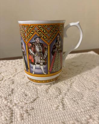 Tazza inglese vintage Enrico VIII e moglie.