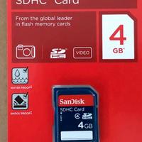 Schede di memoria Sandisk SDHC 4 GB