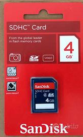 Schede di memoria Sandisk SDHC 4 GB