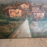 vecchio quadro dipinto a mano firmato