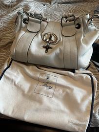 Borsa Fay in pelle bianca