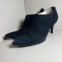 Stivaletti pelle nera scamosciata