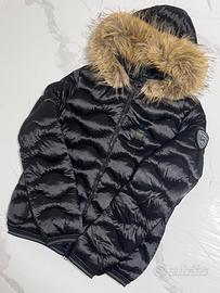 Blauer piumino trapuntato nero