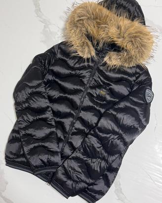 Blauer piumino trapuntato nero