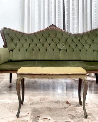 Salotto completo metà ’900 verde scuro