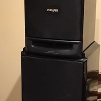 Casse in legno doppio sub per stereo