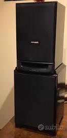 Casse in legno doppio sub per stereo