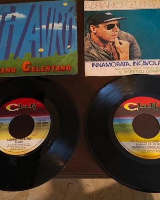 2 vinili 45 giri di Adriano Celentano 