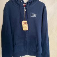 Felpa blu Leone con cappuccio, taglia S.