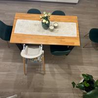 Tavolo artigianale in legno di faggio natural