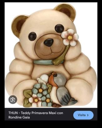 Thun MAXI teddy primavera con rondine Gaia