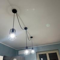 Set Lampadari: 3 Punti Luce con Cavo Regolabile