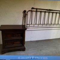Testiera letto in Ottone con comodini