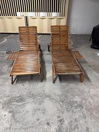 lettino legno giardino 