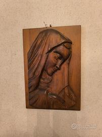 Quadro Vergine Maria in Legno