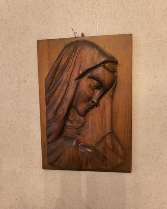 Quadro Vergine Maria in Legno