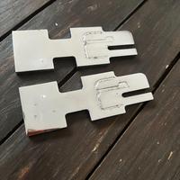 Hummer H2 - badge loghi portiere alluminio cromo