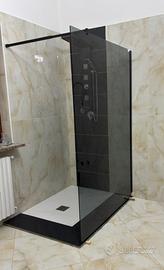 DOCCIA vetro walk-in 140x200 cm fumé (o tavolo)