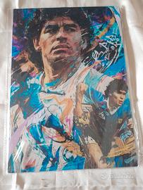 quadretto collezione maradona stampa su legno