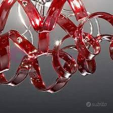 Plafoniera di design moderna rossa