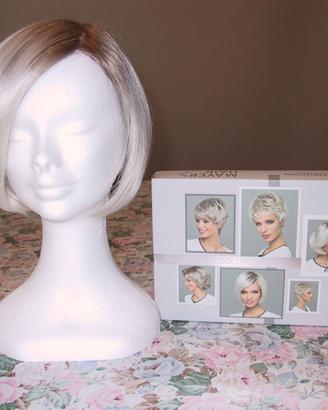 Parrucca Bianca con Riflessi Biondi