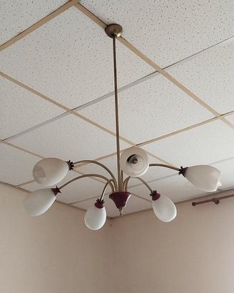 Lampadario vintage in stile Sputnik
