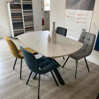 TAVOLO  CON PIANO IN GRES ALLUNGABILE