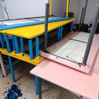 Tavoli bambini  ludoteca compleanni in PVC +panche