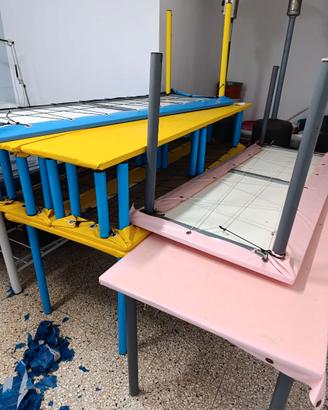 Tavoli bambini  ludoteca compleanni in PVC +panche