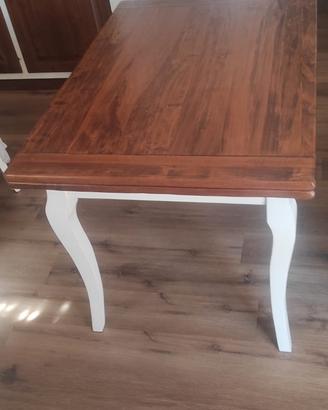 Tavolo country allungabile in legno massello 