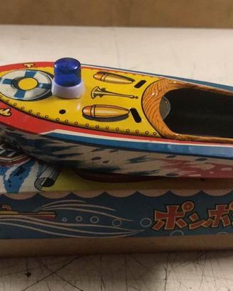 Piccola barchetta in latta pop pop Made in japan