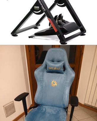 supporto volante+sedia gaming