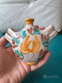 Fiaschetta scaldamani vintage ceramica Caltagirone