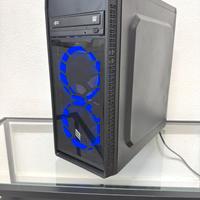 COMPUTER PC ASSEMBLATO RGB BLU HD SSD 256GB