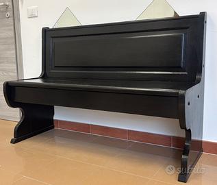 Panca antica in legno restaurata – finitura nera