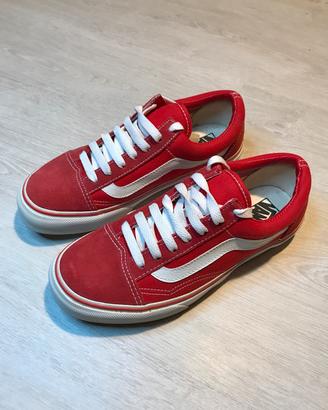 Scarpe Vans old skool rosse mai usate vintage 90s