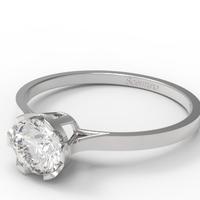 Anello solitario diamante naturale certificato oro