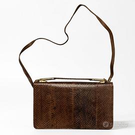 Pochette vintage vera pelle di serpente