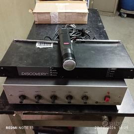 amplificatore + base microfono wireless + cassa