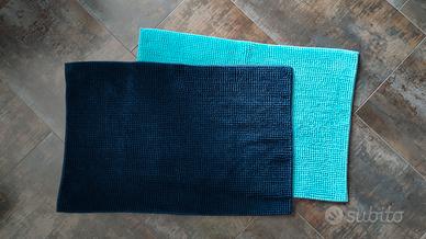 Tappeti da bagno Ikea blu e celeste (2 pezzi)