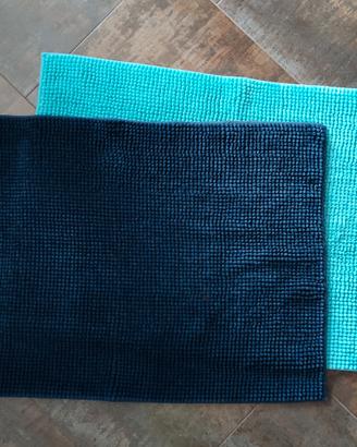 Tappeti da bagno Ikea blu e celeste (2 pezzi)