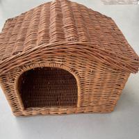 Cuccia in vimini, cani di piccola taglia o gatti.